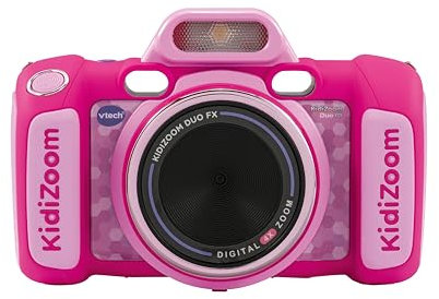 VTech KidiZoom Duo FX - Cámara Infantil con Pantalla a Color, 8 MP, Fotos, Selfies y Videos, filtros AR, 20 Juegos, 75 Efectos de Fotos y Video, filtros y Marcos, para bebés a Partir de 3, 4, 5, 6, 7