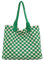 JJzex Damen-Umhängetasche mit Schachbrettmuster, handgefertigt, großes Fassungsvermögen, karierte Umhängetasche, Geschenke for Mädchen, Einkaufstasche (Blau)