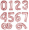 10 Pcs Number Balloon, Number 0-9 Foil Balloons 16 Inch Self Inflating Balloon Digital 0-9 Air Filled Helium Mylar Digit Balloons for Birthday Party Anniversary Celebration Decorations (Rose Gold)