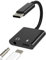 iPhone Aux Dongle USB-C to 3.5mm Headphone Charger 2 in 1 Adapter Compatible for Samsung Galaxy Apple 15 Pro Max Plus iPad 10、Air4/5、Mini6、12.9 DAC Audio Splitter Type C Jack Charging Cord Accessories