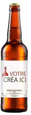 Bière 75CL Brasserie Gasconha - Etiquette bouteille personnalisable avec prénom, message, logo, photo… [ Biere cadeau original ] (Blonde)
