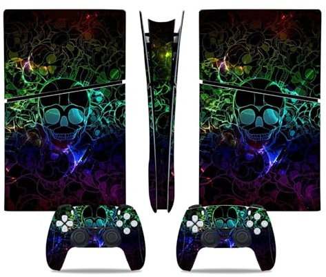 Anti Kratzer Für PS5 Slim Skin Disc Edition & Für PS5 Slim Skin Digital Edition Konsole Und Controller Vinyl Cover Skins Wraps Kratzfest Kompatibel 83938 Kein Schäumen (Size : Disc Version)