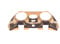 Chrome Decorative Strip for PS5 Edge Controller Decorative Cover (Rose Gold)