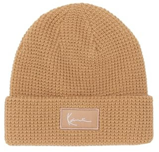 Karl Kani Unisex KA-241-032-3 Woven Signature Waffle Beanie beige, one Size