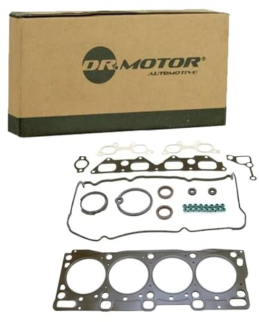 DR.MOTOR AUTOMOTIVE DRM11204S Dichtungssatz Zylinderkopf mit Wellendichtring-Kurbelwelle mit Zylinderkopfdichtung mit Ventilschaftabdichtung mit Dichtungssatz Zylinderkopfhaube mit B63010602