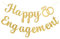 Happy Engagement Banner, Goldglitzerndes Kein DIY-Verlobungsparty-Dekorationen Vorbespanntes Hochzeits-Verlobungs-Banner Glückwunsch Banner für Mädchen Frauen Männer