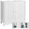 TecTake® Mueble bajo Lavabo, Almacenamiento baño con 2 Compartimentos espaciosos, Mueble bajo Lavabo con Puertas batientes, Mueble baño Auxiliar, Mueble Fregadero, Armario bajo para baño - Modelo A