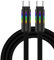 Câble USB C vers USB Csilicone 1,5 m, 240 W C vers C, charge rapide, câble de données durable haute vitesse pour iOS Android et la plupart des smartphones (noir)