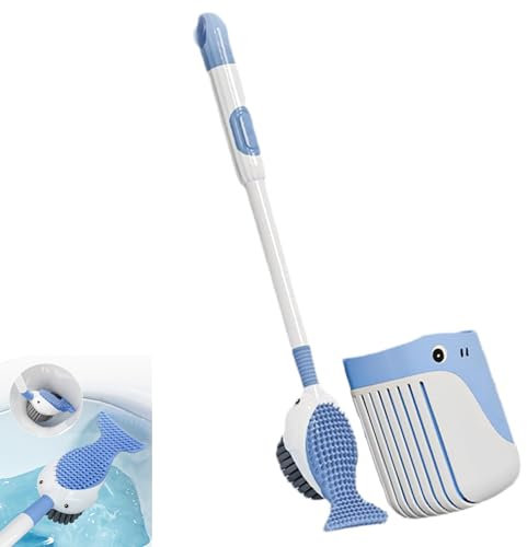 Escobilla De Baño Montada En La Pared, Escobilla De Baño con Dispensador De Jabón, Escobilla De Baño En Forma De Ballena, Soporte con Ventosa para Limpieza De Inodoro para El Hogar