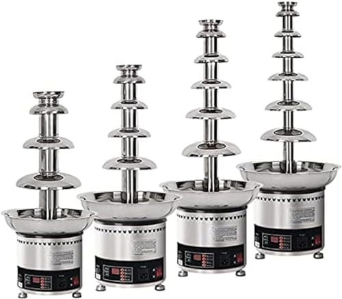 LABLADUO Chocolate Fountain, Chocolate Fondue Fountain, Stainless Steel Adjustable temperature Chocolate Melting Pot for Celebration/Wedding/Birthday/Christmas, Easy to Assemble(7 Tiers)