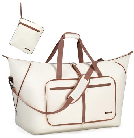 YULEEE Faltbare Reisetasche Damen Große 80L faltbar leichtes Reisetasche Weekender Sporttasche mit Schuhfach wasserdichte Handgepäck Tasche für Reisen/Fitness/Krankenhaustasche