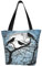 XDCYWBZDBC Schwarze Krähenvögel-Handtasche mit Reißverschluss, Umhängetasche, Freizeit, Kuriertasche, Strandtasche, wiederverwendbare Einkaufstasche, faltbar, Polyester, Einkaufstasche, geeignet für