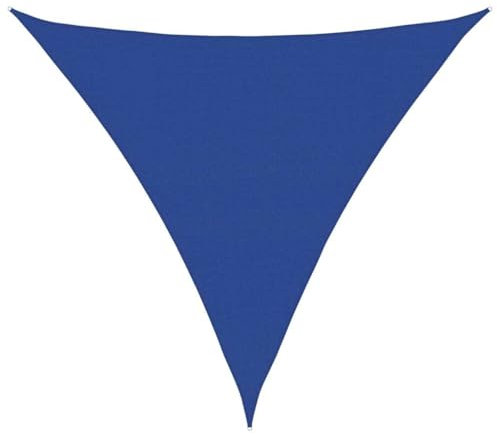 vidaXL Voile d'ombrage 160 g/m² Triangulaire Bleu 5x5x5 m PEHD, Voile de Soleil, Voile d’ombrage, Store de Patio, Voile de Pare-Soleil