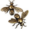 SEWOART 2 Stück Bienenornamente Bienendekor Metall Miniatur-bienenfigur Tierfiguren Für Schreibtisch Heimdekoration