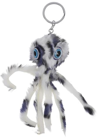 UPKOCH Octopus-Schlüsselanhänger Plüsch Oktopus Rucksack-Charms Rucksack-Schlüsselanhänger-Ornament Geldbeutel-Anhänger Stofftierpuppen DIY Ornament Metall