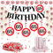 WenmthG 65 Geburtstag Deko Männer Frauen, 65. Geburtstag Deko mit Girlande, Luftballons, Luftschlangen, Banner, Konfetti - Verkehrsschild zum 65 Jahre, Verkehrszeichen 65. Geburtstagsdeko