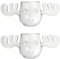 ACESOME Weihnachtsgläser, EierliköR Moose Mug, Christmas Vacation Elch-Mug, Kreatives Elch-Schnapsglas Aus Glass, Urlaubsgeschenke (2, 400ml)