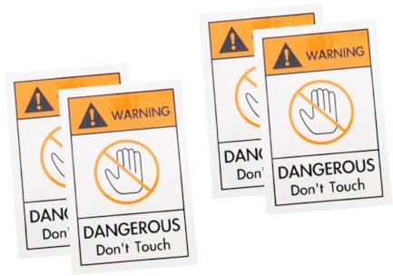 Cabilock 2 Sätze Warnschild Beachten Weiß Innen Wann Etikett Selbstklebender Aufkleber Bitte Berühren Sie Das Schild Nicht Sicherheitsaufkleber Warnung Schild Nicht Berühren Pvc 2 Stück * 2