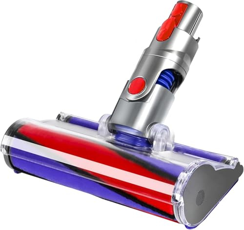 Tête de Brosse à Rouleau Souple pour Aspirateurs sans Fil Dyson V7 V8 V10 V11 V15 SV10 SV11 SV12 SV14 Accessoire de Remplacement pour Tête d’aspirateur à Dégagement Rapide Dyson, Adapté aux Sols Durs