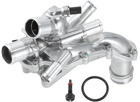 A ABSOPRO Thermostat Assembly 11538674895 for Mini Cooper 2011-2015 | 9025188, for Cooper Countryman 2011-2016, for Paceman 2013-2016, Aluminum Alloy, Engine Coolant Thermostat Housing Assembly