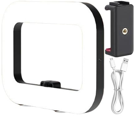 Phone Ring Light - LED Ring Light, Video Fill Lamp Stabilizer for Camera | Anti Shake Selfie Square Riing for Beauty Makeup, Indoor and Outdoor Studio