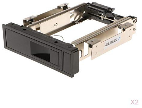 ZGUZMCMK 2X Mobile Rack 3,5 Zoll Tray Less Hot Swap Kompatibel mit HDD