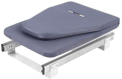 Tabla de planchar plegable plegable de 180 ° giratoria, tabla de planchar para empotrar en armario, soporte sólido de aluminio, acero 45 kg, ahorro de espacio para apartamentos pequeños, 80 x 29,5 cm