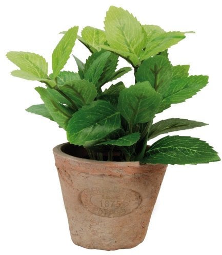Esschert Design de ah003 Artificielle Petit Pot en Terre Cuite – Vieilli/Menthe/Vert