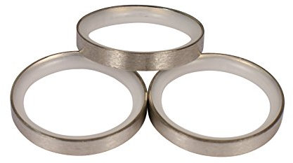 Edelstahl Gardinenringe mit Gleiteinlage für 20 mm Durchmesser Gardinenstangen, 10 Stück