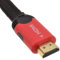 Trenzado Bajo Perfil Plano HDMI para HD TV Alto Velocidad Cable Cable 2 m Rojo [2 metros/2m]