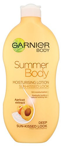Garnier Summer Body Gradual Tan Moisturiser Deep 400ml, For A Radiant, Sun Kissed Glow, Suitable For Face & Body, 24 Hour Hydration & A Natural Even Tan, Fast Absorption, Vegan Formula
