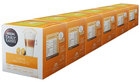 Nescafé Dolce Gusto Latte Macchiato, Paquete de 6 (96 Cápsulas)