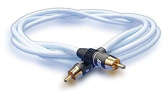 Supra Cables Subwooferkabel Sublink RCA 6 m - 6 m, Mono, RCA, Stecker auf Stecker, blau, für A/V Receiver und Subwoofer LFE