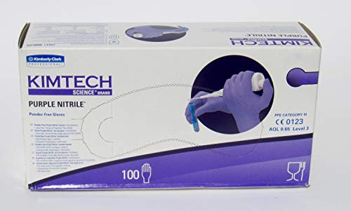 Kimtech Science Purple Nitrile Gloves Medium 100 Pieces Hand Protection Safety