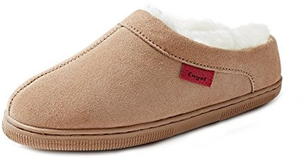 Reissner Lammfelle | Engel Hausschuh Simone | Veloursleder | Innenfutter echtes Merino Lammfell | beige 43