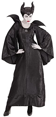 W WIDMANN MILANO Party Fashion - Malefizia Kostüm Damen | 2-teilig mit Kleid und Hut im Hexe Look für Märchen Mottoparty, Halloween und Karneval