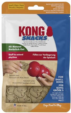 KONG Snacks - Natürliche Hundekekse - Mit Speck & Käse Geschmack - Für Kleine bis Mittelgroße KONG-Spielzeuge