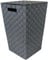 JVL Grey Tapered Laundry Basket with Inset Handles