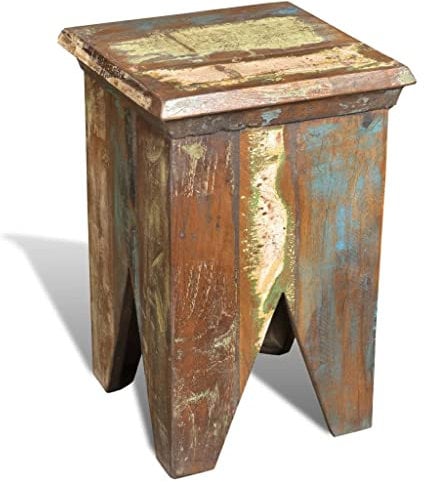 vidaXL Teak Antik Stuhl Hocker Garderobe Vintage Ablage