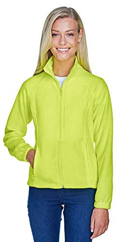 Harriton Ladies' 8 oz. Full-Zip Fleece 2XL SAFETY YELLOW