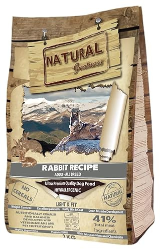 Natural Greatness Kaninchenrezept | Ultra Premium Qualität | Komplettfutter für Hunde 2 kg