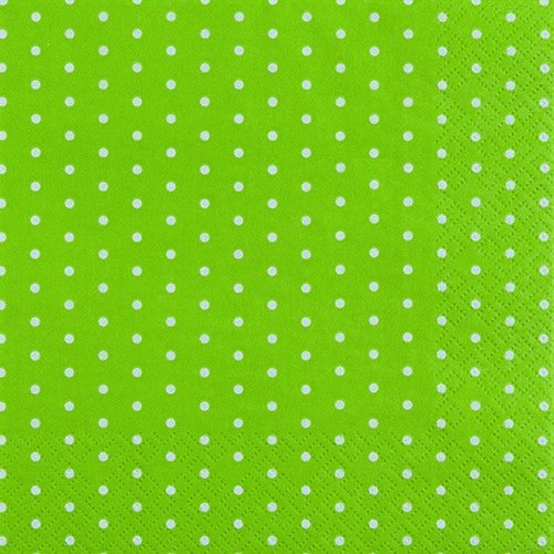 20 Servietten Mini-Punkte hellgr?n/gr?n/Muster/gepunktet 33x33cm