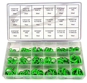 270 Klima Anlage Dichtungs Ringe Satz Sortiment Set Dicht O HNBR Gummi Grün KFZ