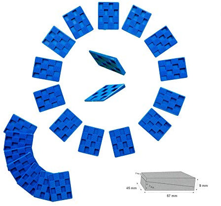 Goodway Kunststoffkeile 5,7x4,5cm │ 20 Stück │ Präzise Verlegehilfe für Parkett- und Laminatverlegung │ Robuste Verlegewerkzeuge