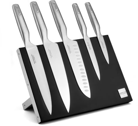 Sabatier Trompette Asean - Bloc magnétique 5 couteaux de cuisine