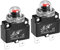 Sourcingmap Lot de 2 disjoncteurs thermiques 7 A 125/250 V AC 32 V CC avec bouton poussoir de réinitialisation et protection contre les surcharges avec capuchon étanche