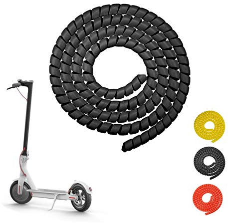 Yungeln 1m Spiralkabelschutz, Kompatibel mit Xiaomi 1S/M365/Pro Ninebot Silikon Spiralkabelschutz, Schwarz