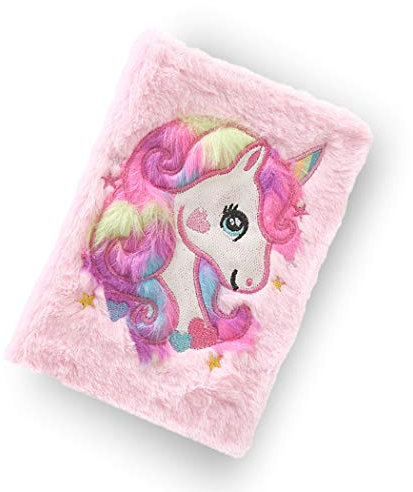 FORLADY Einhorn Plüsch Notizbuch 3D Cute Animal Designs Notizblock Leichtes Pulver