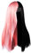 Lurrose Perücke, halb schwarz, halb rosa, lang, glatt, Anime, Cosplay, Make-up, Party-Perücke, Haar-Zubehör für ädchen, Halloween, Cosplay, Make-up-Party