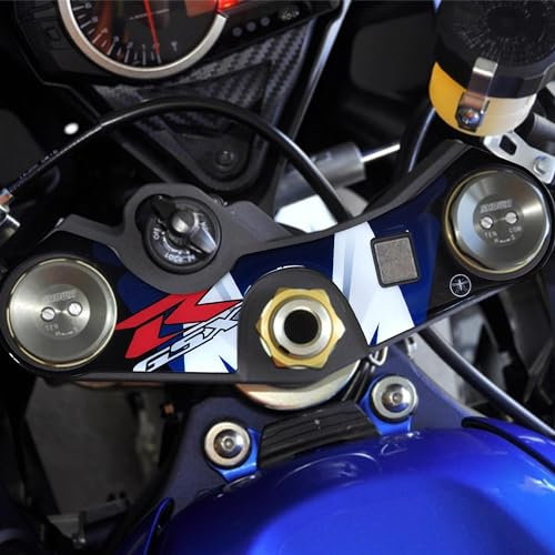 labelbike - 3D Aufkleber aus Gelharz Dekorationen und Schutz GSXR-Motorrad Gabelplatte Lenkung kompatibel mit SUZUKI GSX-R 600-750 2006-2016 und GSX-R 1000 2007-2008